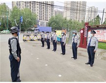 福山區(qū)保安服務(wù)公司開展開學(xué)前崗位大練兵培訓(xùn)，為全區(qū)師生安全返校保駕護(hù)航